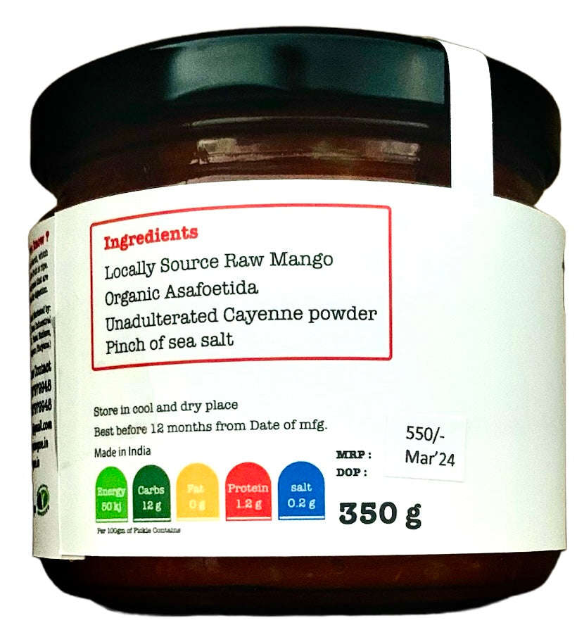 Homemade Signature Hing Wala Kachche Aam ka teekha Achar | 190 Gms, 350 Gms