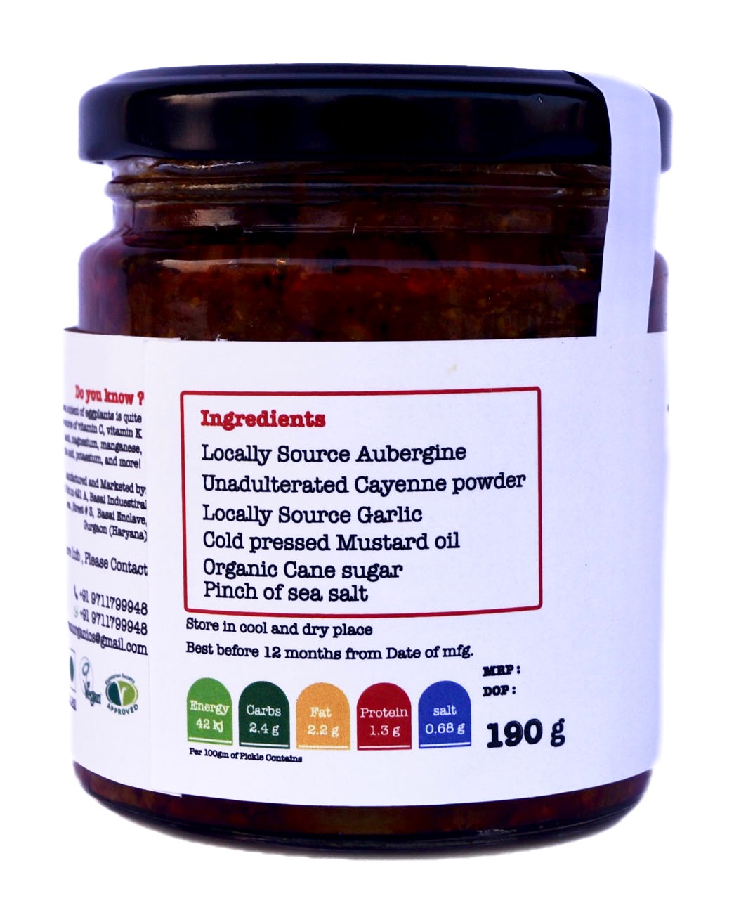 Homemade Baingan Ka Achar [Aubergine/Egg Plant/Brinjal Pickle]|190 gms