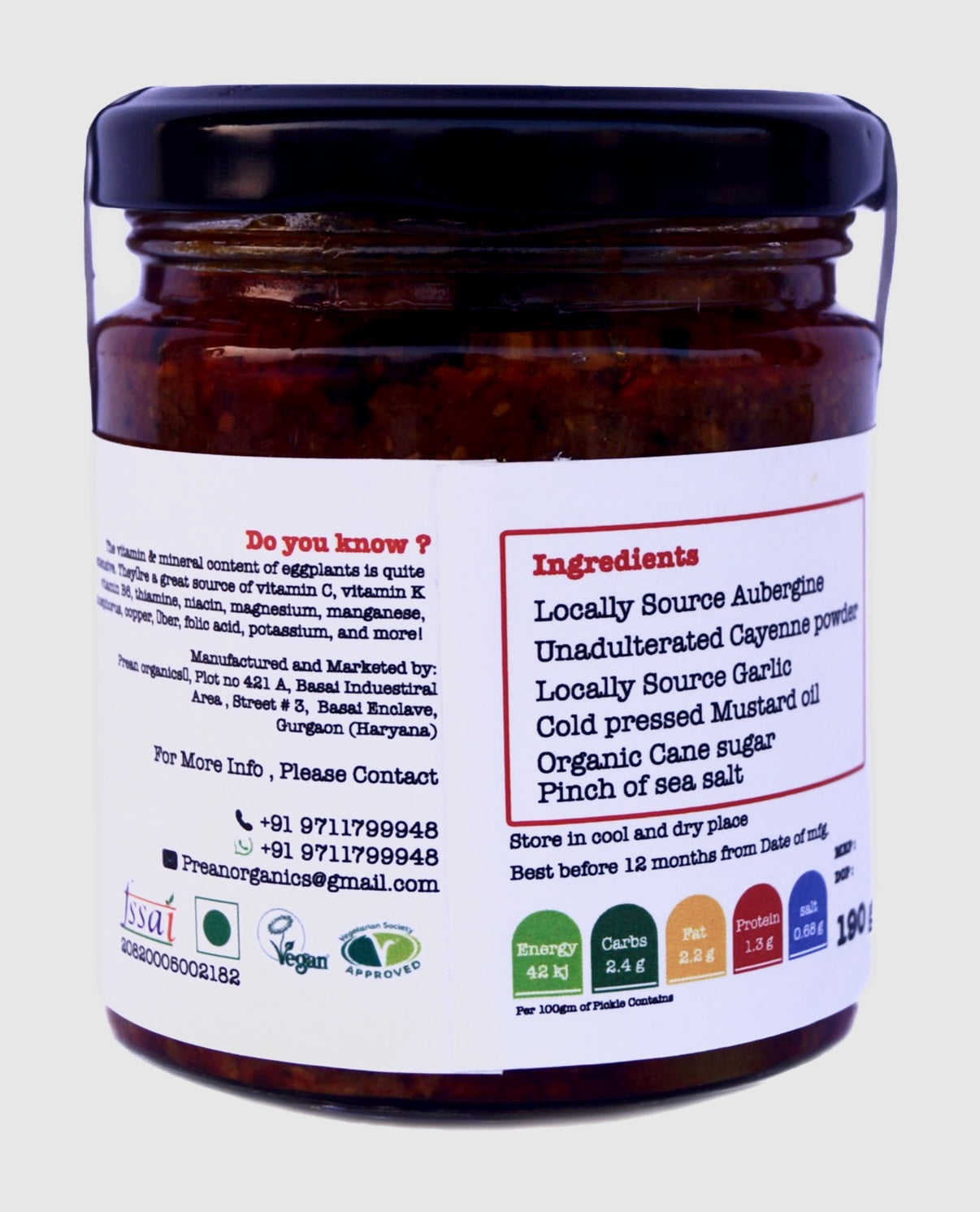 Homemade Baingan Ka Achar [Aubergine/Egg Plant/Brinjal Pickle]|190 gms