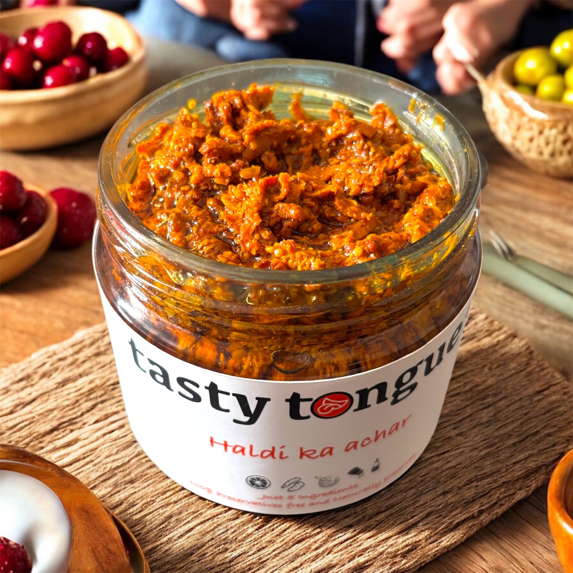 Homemade Organic Haldi Ka Achar [Turmeric pickle with Lemon decoction] |190 Gms, 350 Gms.