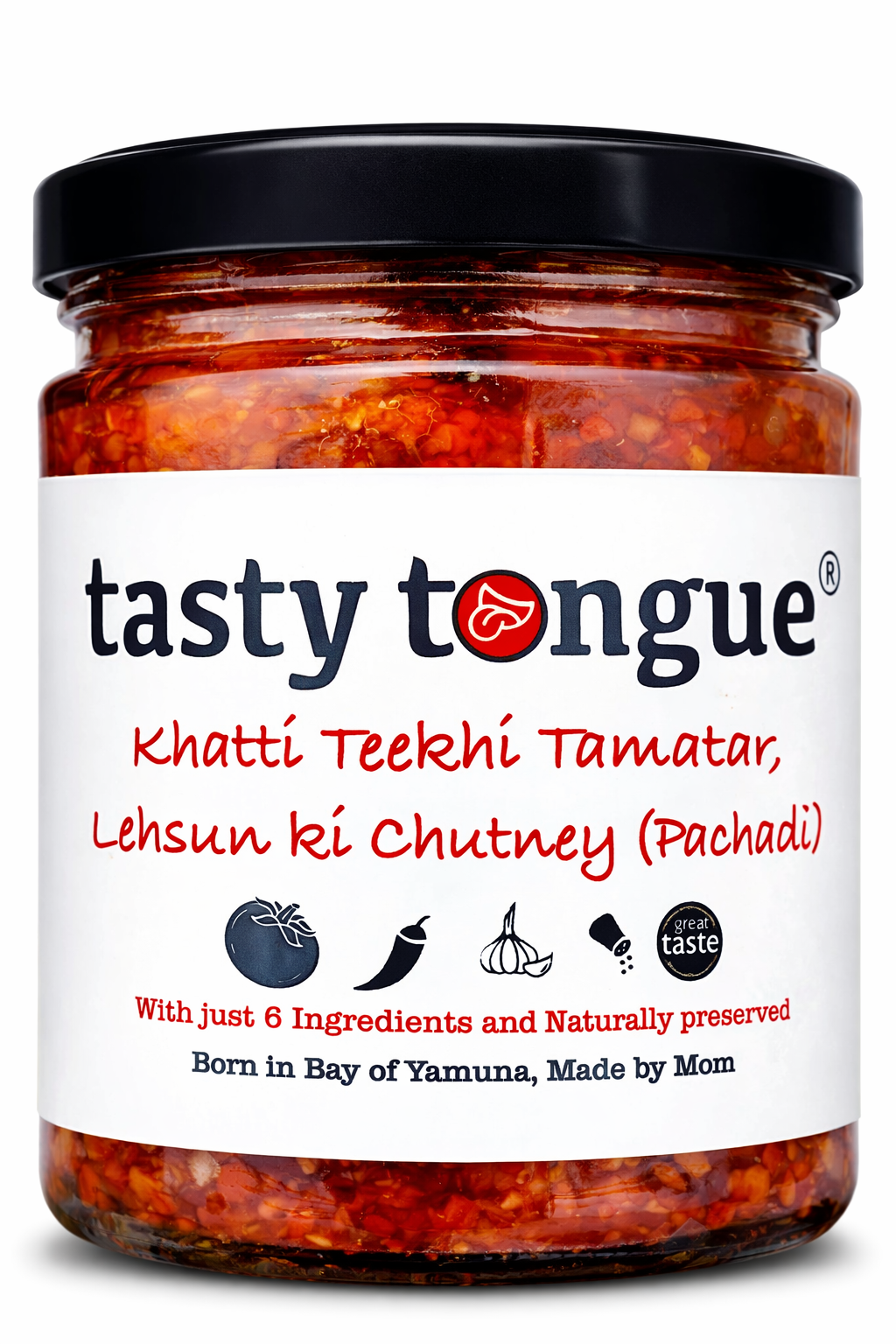 Homemade tangy tomato garlic chutney pachadi
