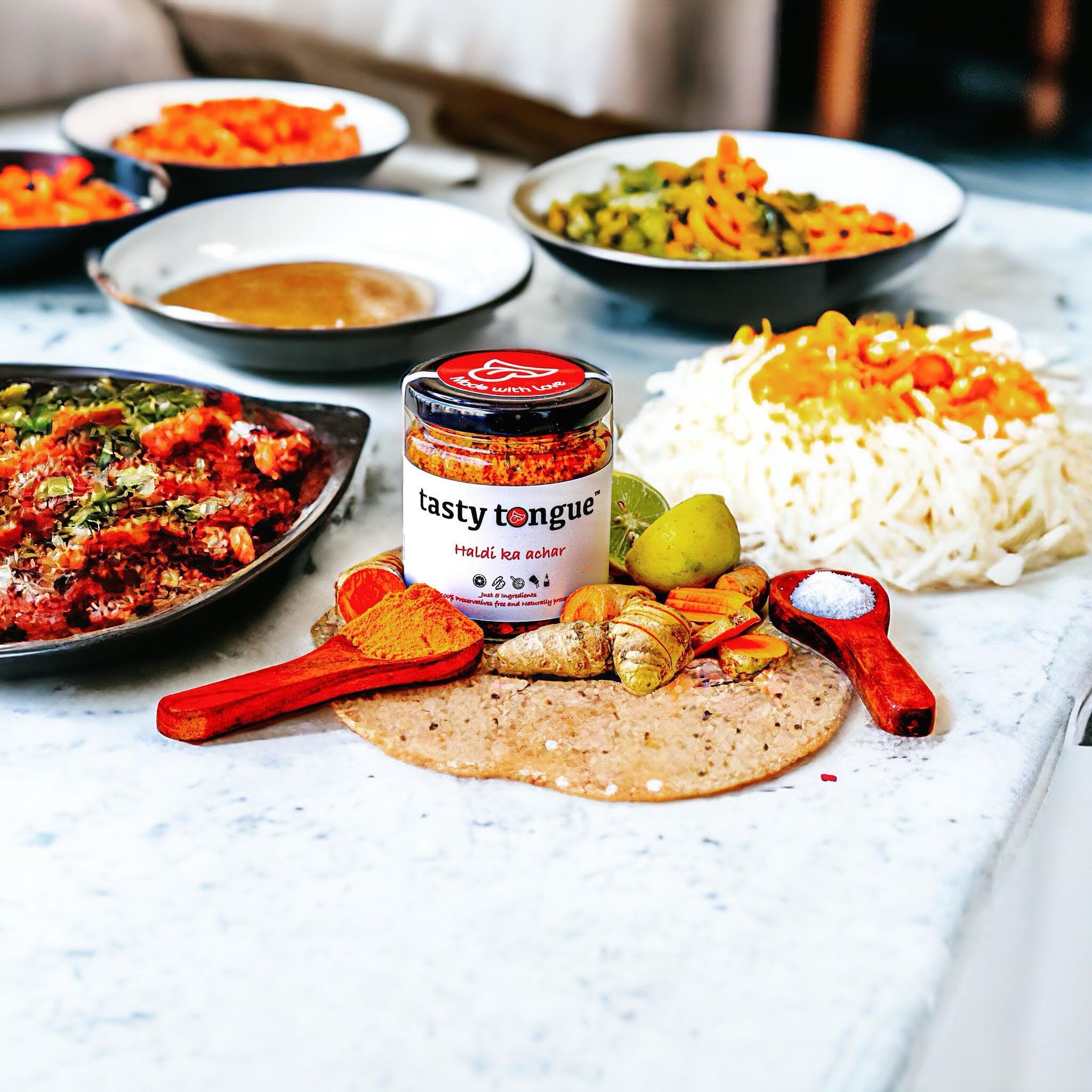 Homemade Organic Haldi Ka Achar [Turmeric pickle with Lemon decoction] |190 Gms, 350 Gms.