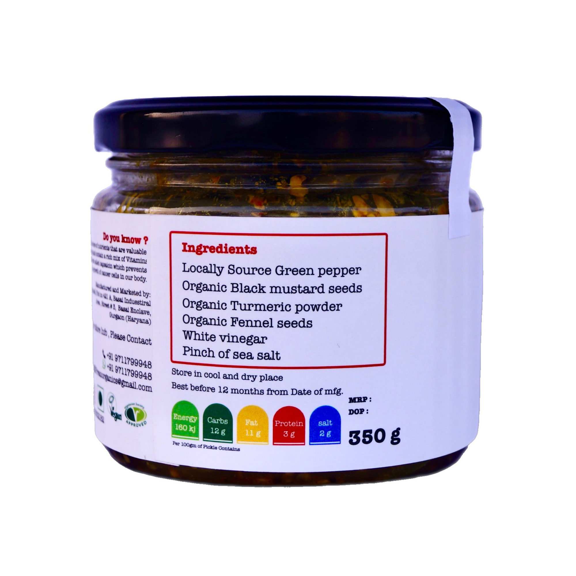 Homemade Hari Mirch Ka Achar [Green chilli Pickle] | 350 Gms